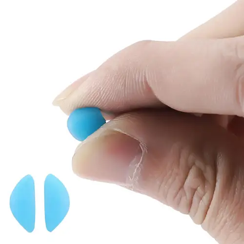 Imagen 2 del producto 1 par de almohadillas de silicona para la nariz, almohadillas invisibles antideslizantes suaves para la nariz, almohadillas para soporte para la nariz, accesorios para gafas