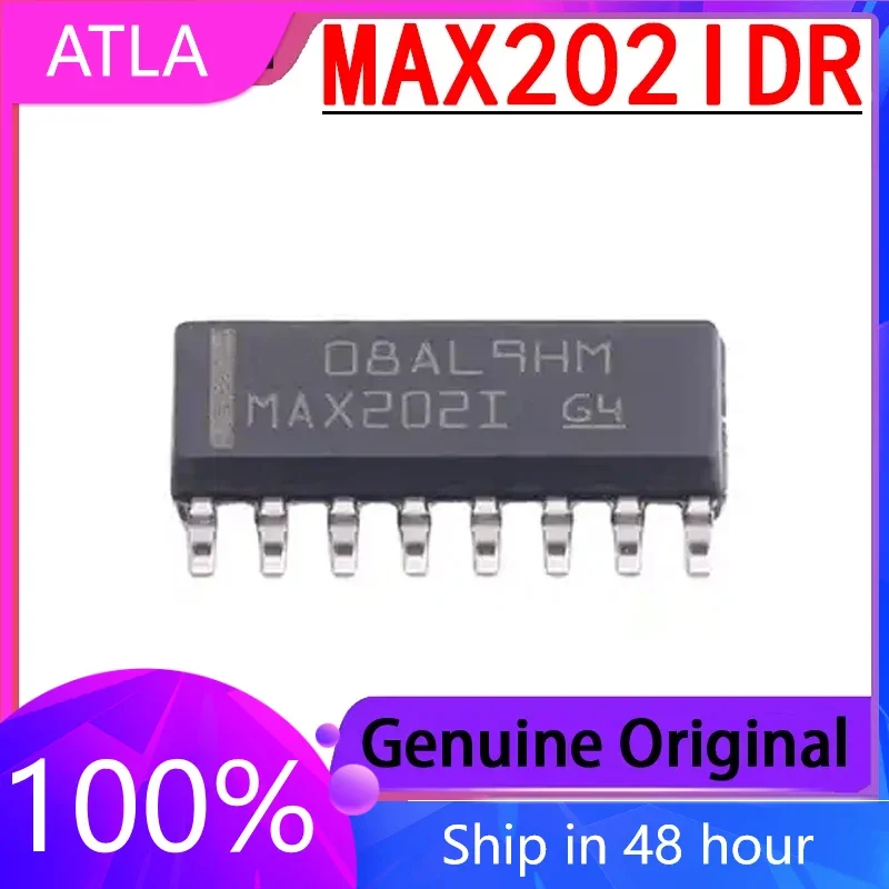 5PCS New MAX202IDR Screen Printing MAX202I SOP16 Dual RS-232 Line Driver/receiver