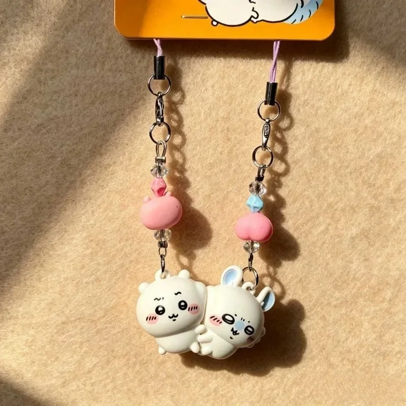 Chiikawa Series Magnetic Pair Keychain PVC Hard Personalized Exquisite Creative Cartoon Doll Small Pendant Small Gift for Girls