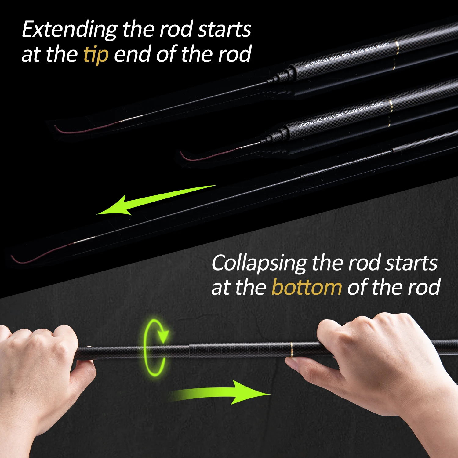قصبة صيد تلسكوبية من ألياف الك - مراجعة Fishing Rod Carbon Fiber وسعره