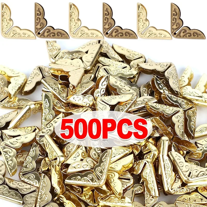 500/50x Photo Corner Protectors Albums Menus Books Folders Scrapbooking Edge Metal Corners Decoration Crafts Office Supplies