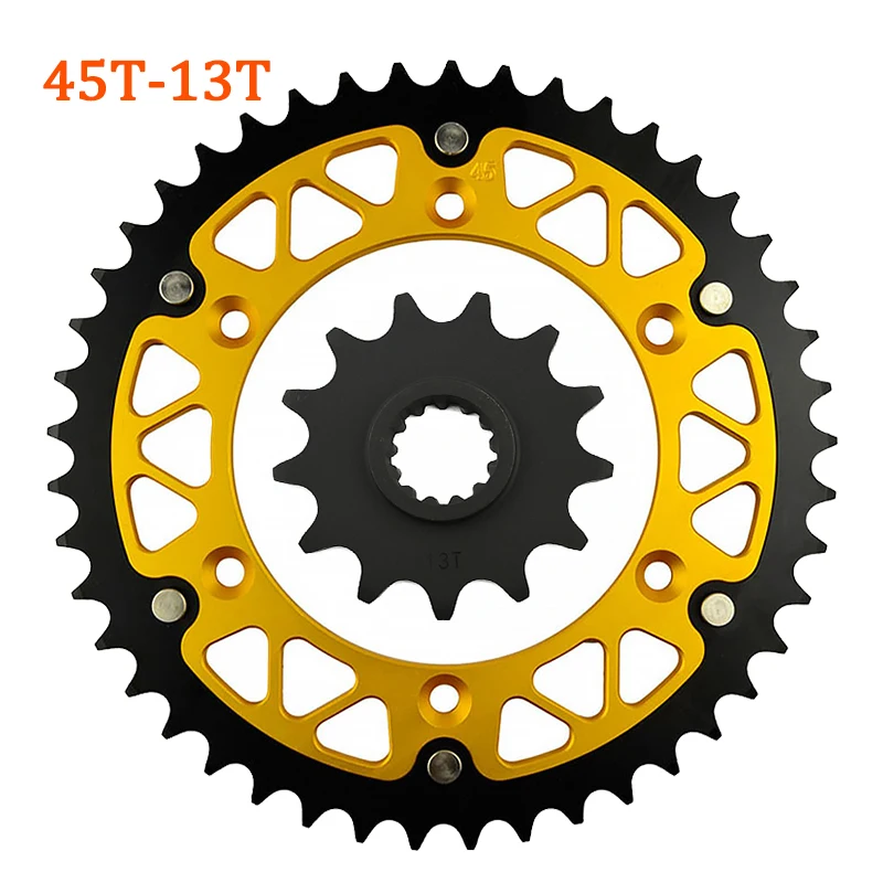 دراجة نارية 520 45T-52T 13T الجبهة الخلفية ضرس لسوزوكي DR250 DR-Z250 RM250 RMX250 DR350 DR-Z400 DR RM RMX DRZ 250 350 400 L M #2