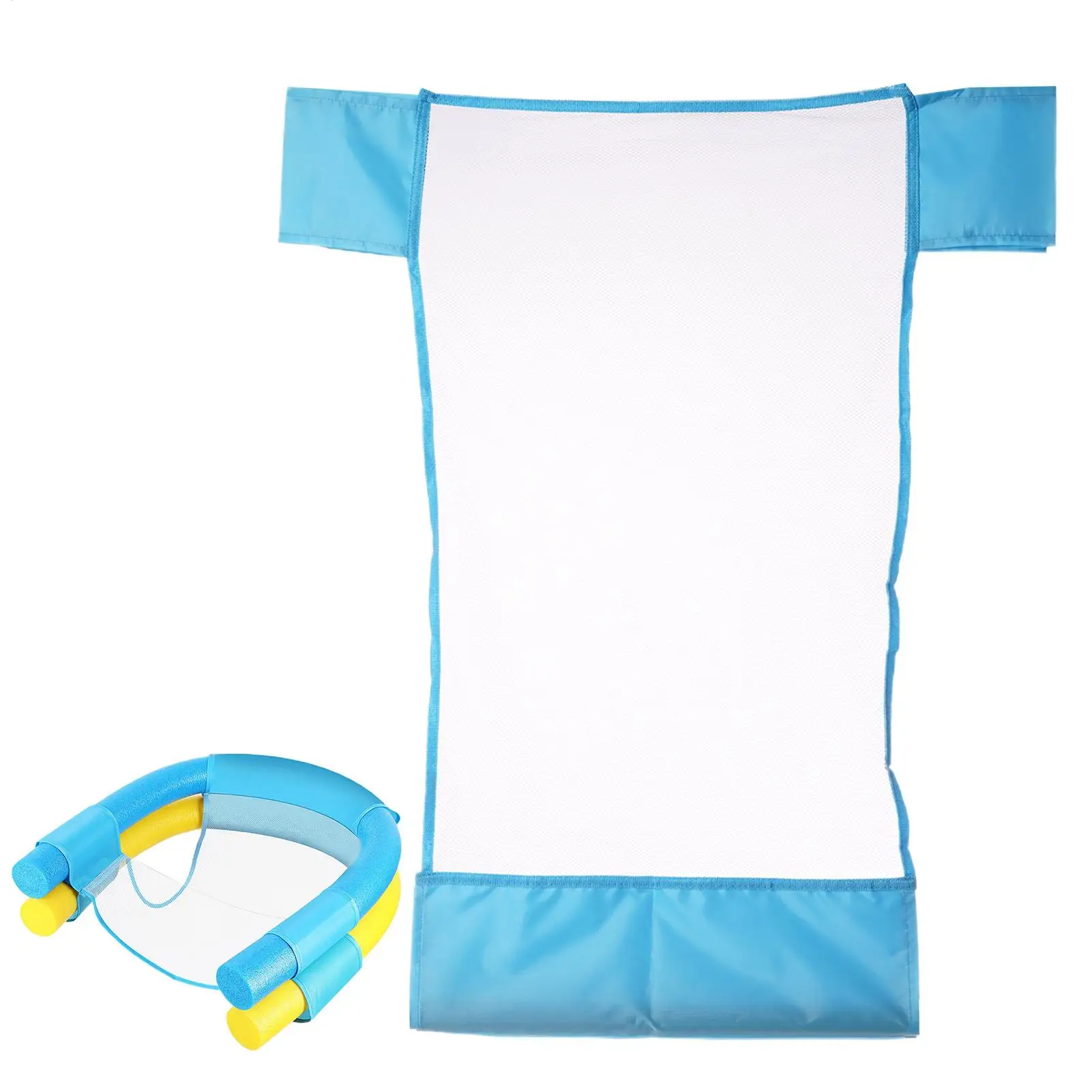 Swimming Pool Float Chair Mesh Net Seat Water Hammock Floating Chair for Adult Kid Summer Beach Toy Floating rods not included
