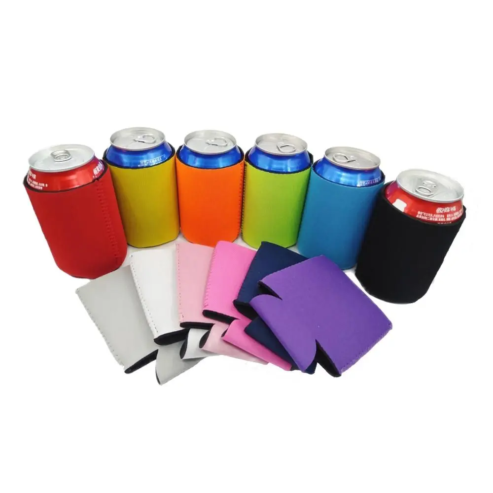 10pcs Neoprene Can Cooler Sleeve Beer Can Bottles Cooler DIY Can Sleeve Cover