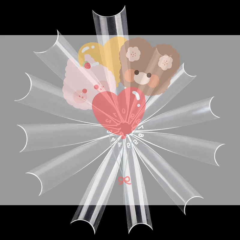 600個入り スティレット型 つけ爪 アクリルネイル フレンチ ハーフカバー ジェルチップ フェイクチップ マニキュア用品 DIY エクステンションツール