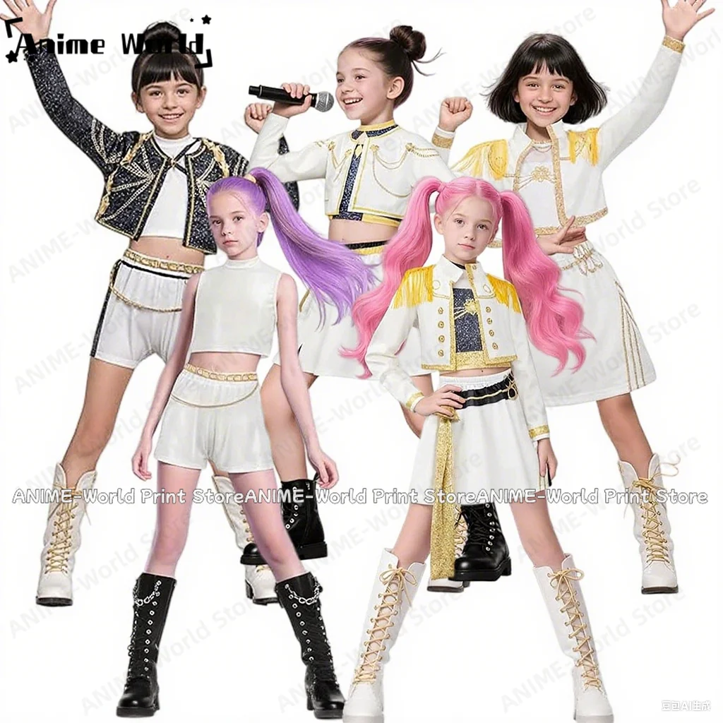 

KPop Zoey Cosplay Costume Wig Shoes Black Coat Singing Suit Song-Promotion Costume Women Halloween Party Role Playing Outfit