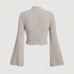 Frauen langer Mang Mang Mang Mock Hals Boste-Malha Hart Harary Frühling Frühling Herbst 2024 Feinkoffer Hemd y2k Hemd 10 Hauptverkaufsbluse Malhar - №8