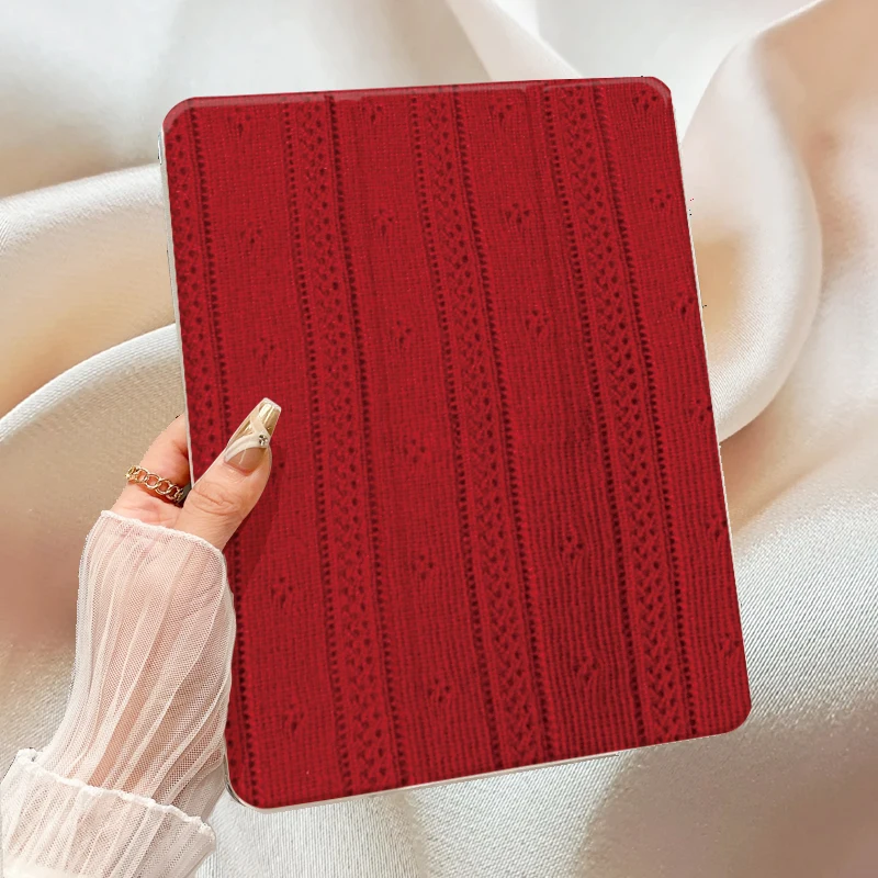 Red sweater pattern TABLET CASE FOR iPad pro 10/11-Inch 2020/6th/7th /8th /Air 3rd/Air 4th/9th gen/Air 5th Gen 2022/Air 16