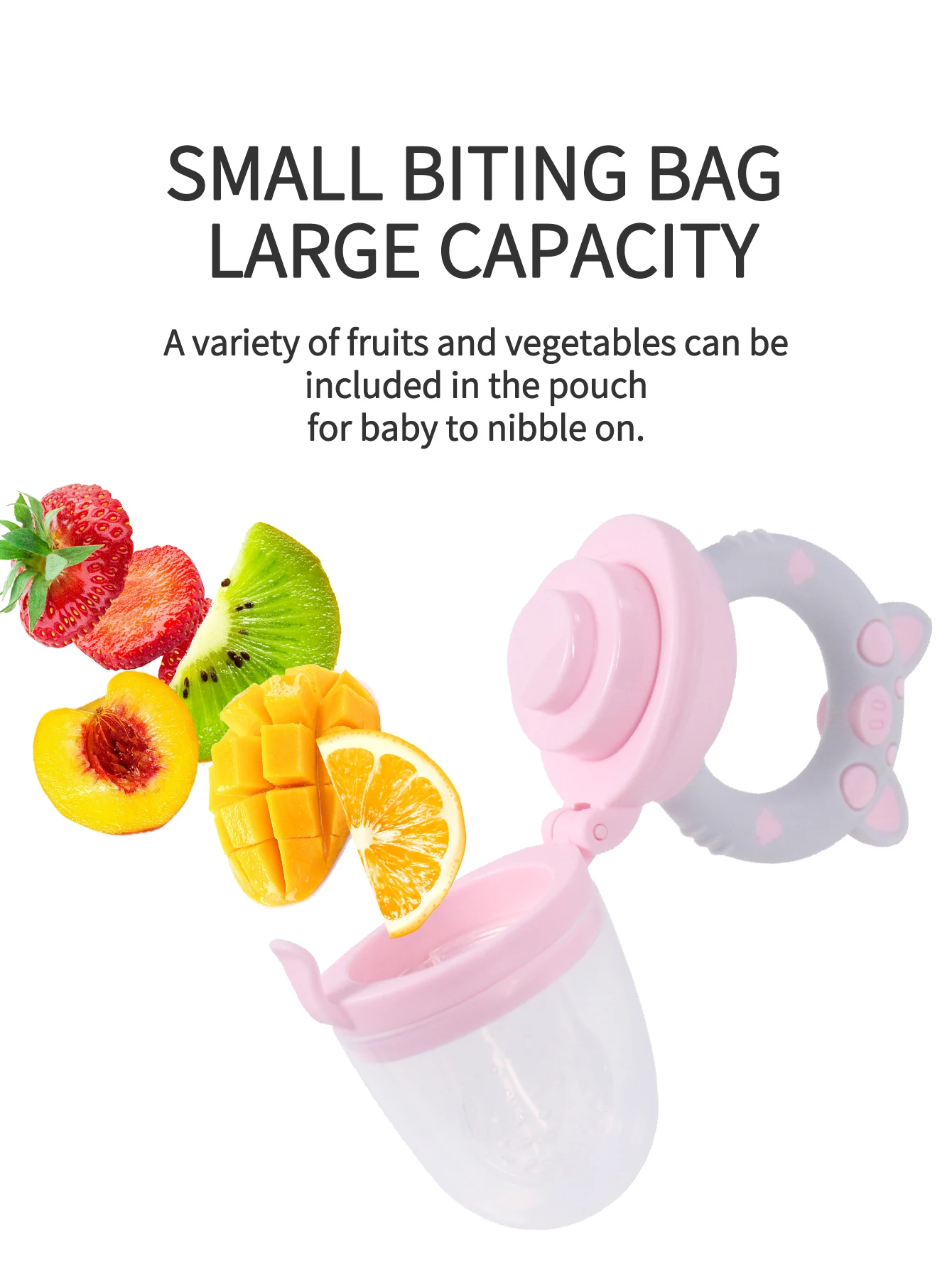 

1 Pcs Baby Fruit Feeder Newborn Pacifier Fresh Fruit Food Feeding Piggy Shape Baby Reborn Silicone Pacifiers For Babies