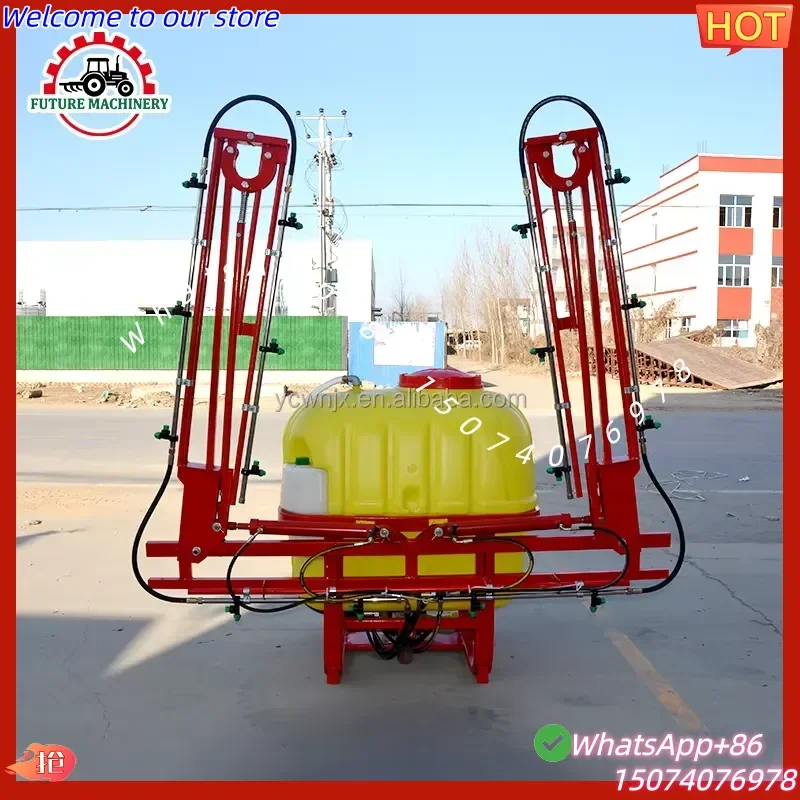 2026 Farm Machinery Uniform Mixing Tank 300-1000L Pesticide Applicator Tractor Mounted Spraying Equipment Agricultural Boom