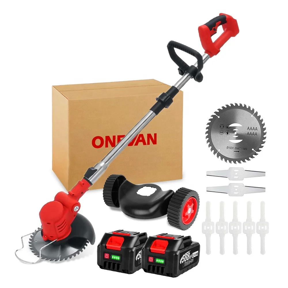 

Электрическая газонокосилка 20000 об/мин, беспроводной триммер для травы, регулируемая длина лезвия, садовые инструменты, аккумулятор, DIY, 7 дюймов, 1 год гарантии, 21В, 173 куб. см.