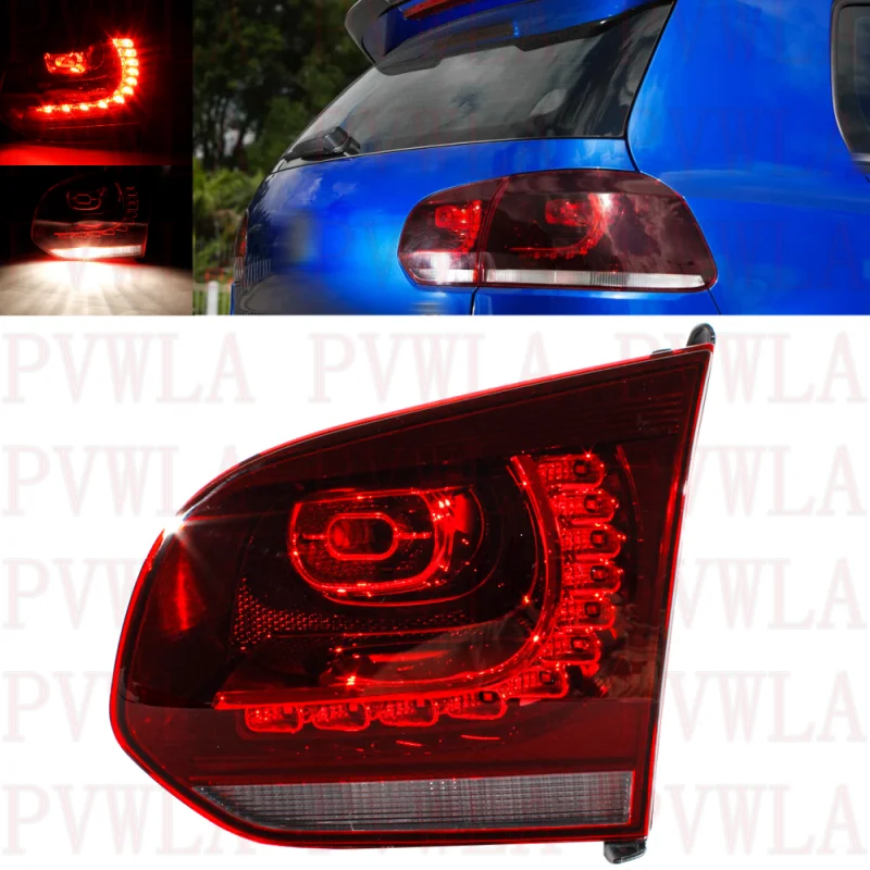 LED-Rück leuchte für VW Golf 6 R20 GTD GTI für 2009 2010 2011 2012 2013 rechte innere Seite Rücklichter mit LED-Lampen Autozubehör