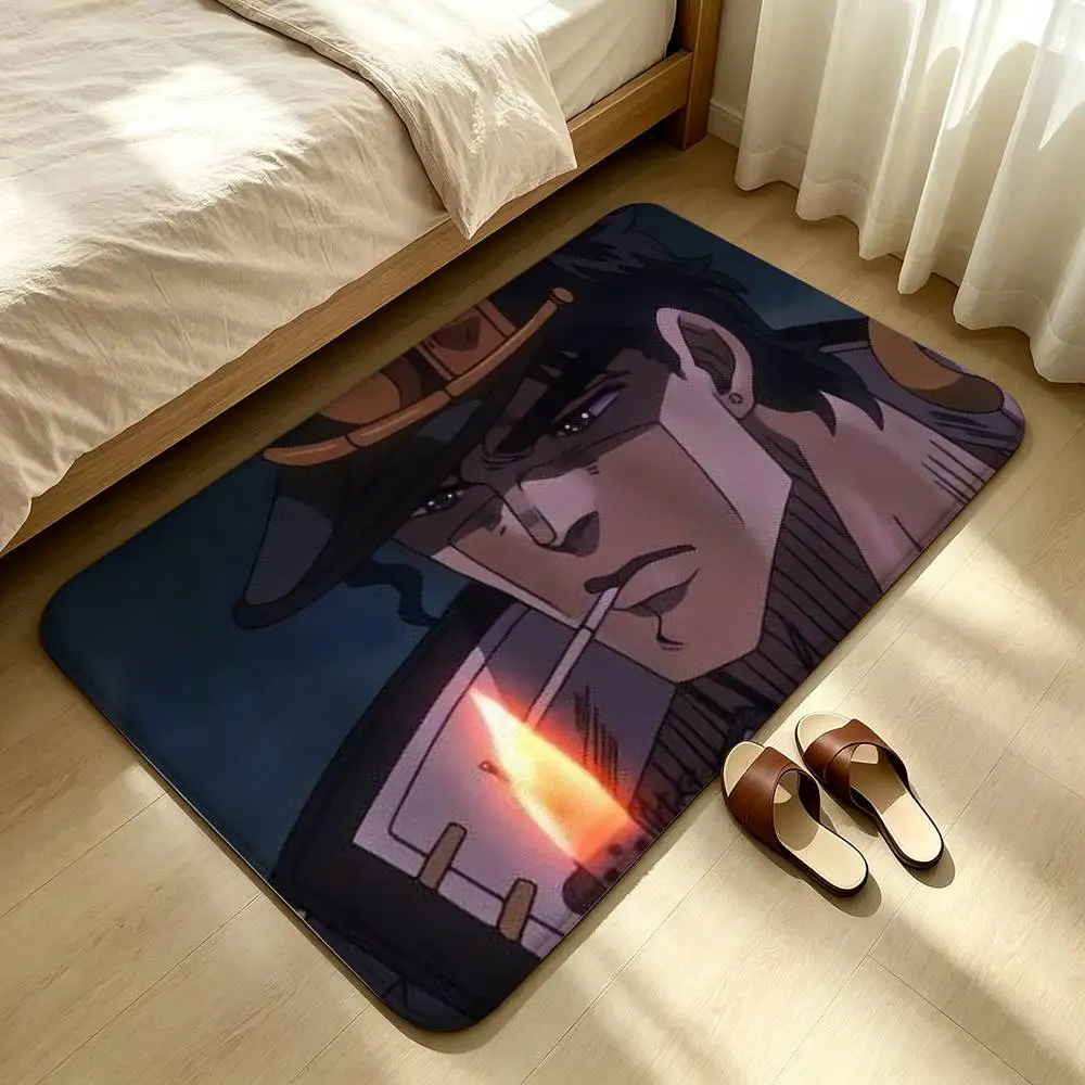 Anime JoJo Kujo Jotaro Shower Room Absorbent Small Floor Mat Soft Comfortable Decorative Foot Mat