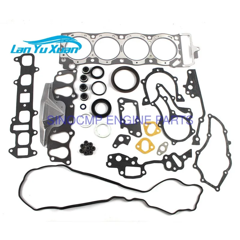

1 комплект прокладок для Toyota 85-95 S 2.4L SOHC 4 Runner Pickup 22RE 22REC 22R запасные части для двигателя автомобиля