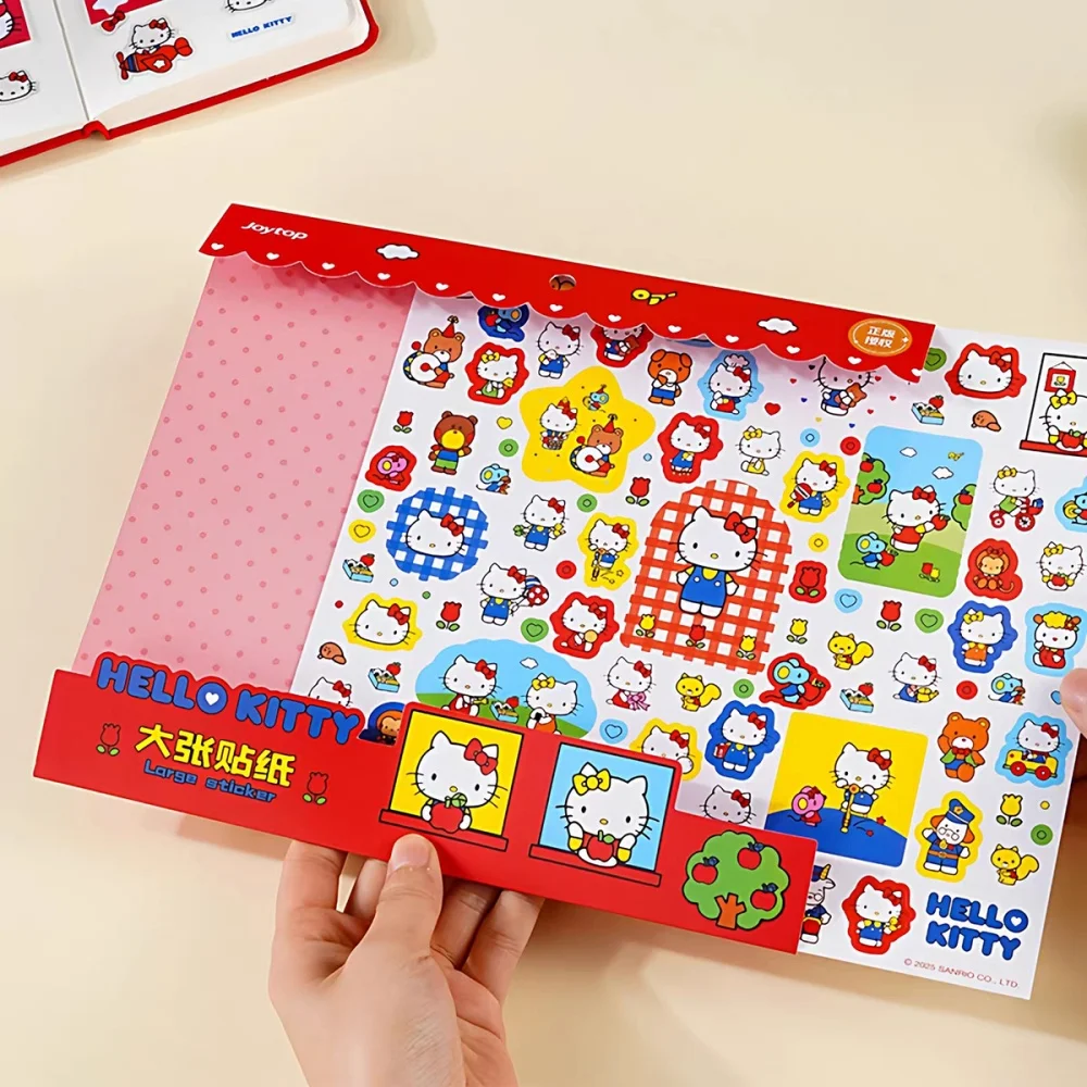 Genuine Sanrio Hello Kitty Stickers Cute Cartoon Kt Cat Toys Sticker Students Scrapbooks Phones Mug Decor Decals Girls Gifts