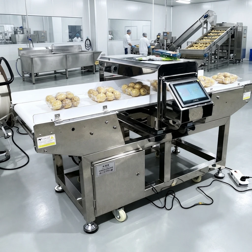 TYTSS Metal Detector For Food Processing Multi Frequency Scanner With Auto Balancing Anti False Alarm Technology