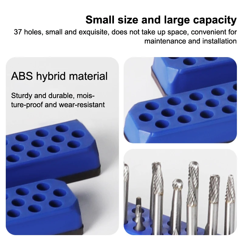 صندوق حامل لقمة مثقاب مغناطيسي مدمج مكون من 43 فتحة لأداة تخزين لقم مفك براغي 1/4 بوصة