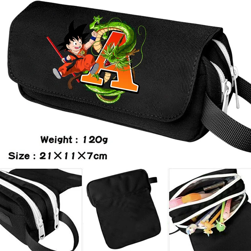 

Dragon Ball Flip Top Pencil Case Anime Letters Print Large Capacity Pen Pouch Student Stationery Organiser Back To School Gifts