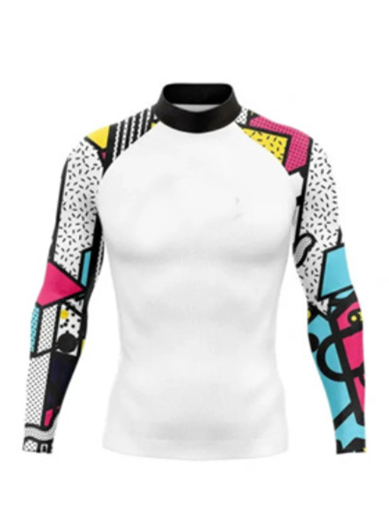 

Summer Rashguard Long Sleeve Surfing Shirts Sunscreen Comfortable Fabric Surfing Sweatshirt UV Protection Swimwear for Men