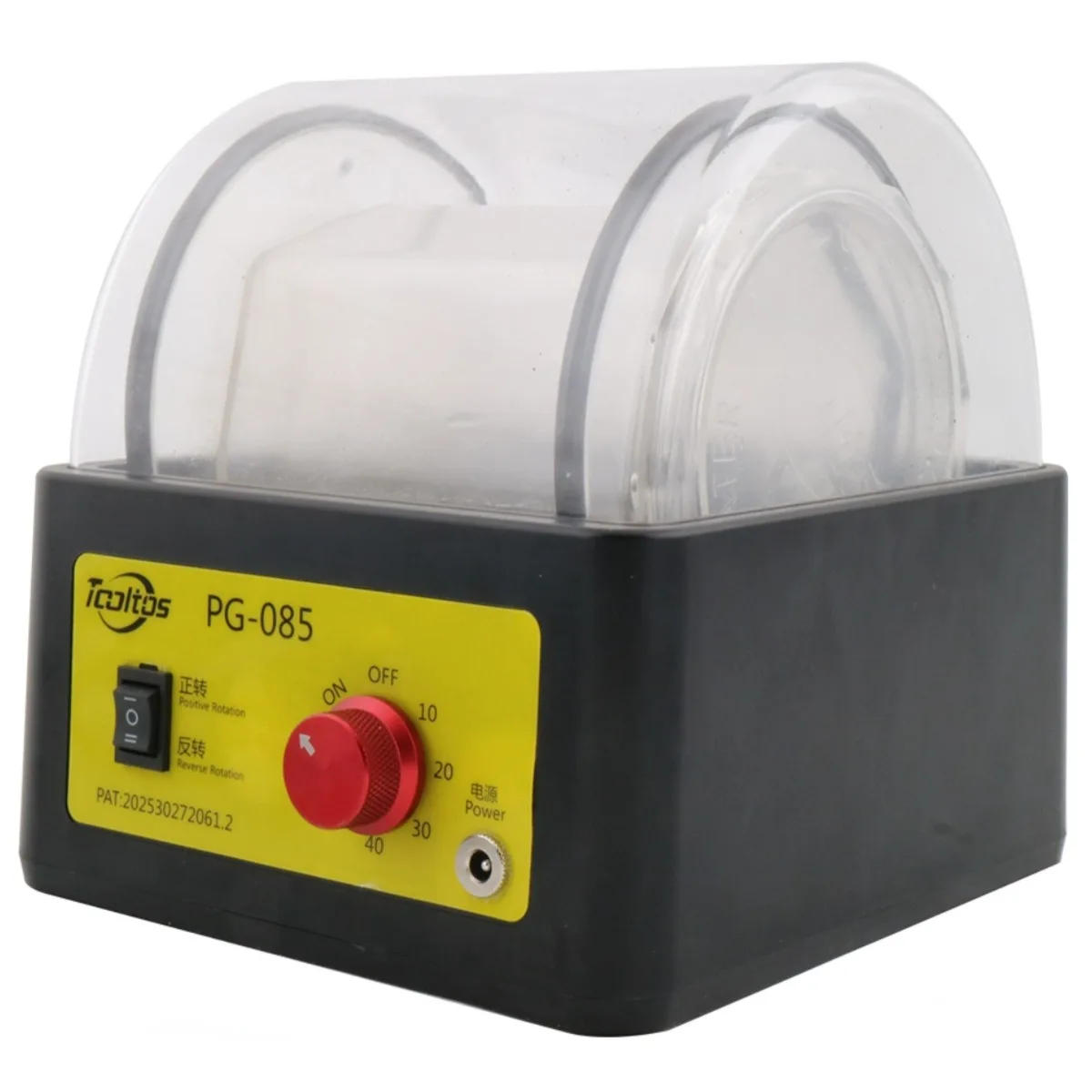 PG-085 Mini Jewelry Rotation Barrel Polisher with Noise Reduction 0.85L Capacity Jewelry Rotary Tumbler Polishing Machine