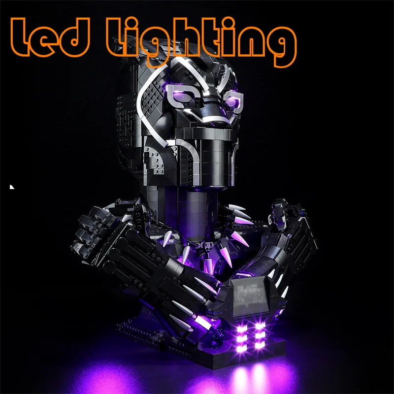 

Lighting Set For 76215 Black Panther Marvelsed Super Herosed Not Include Building Block (Only Led Light Kit)