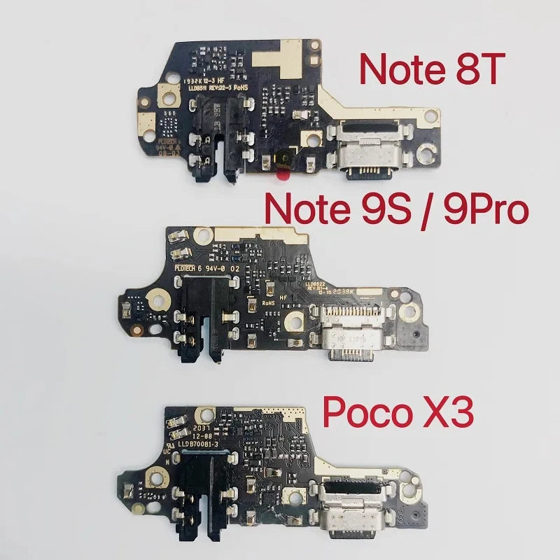 USB Charger Charging Port For Xiaomi Poco X3 / Redmi Note 8T 9S 9 Pro Dock Connector Microphone Board Flex Cable