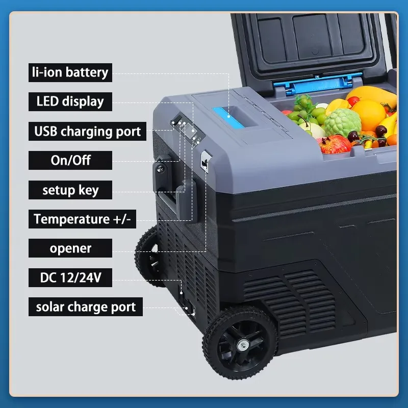 Wholesale 80 liters large capacity car freezer refrigerator portable 12 volt refrigerator compressor car refrigerator
