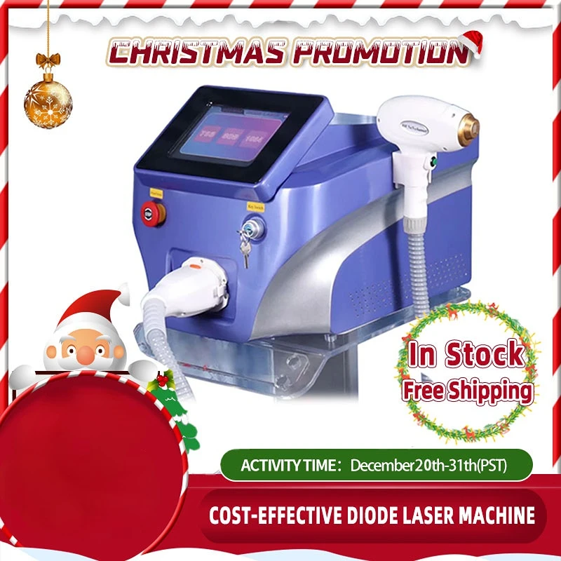 

In Stock Diode Laser Hair Removal Machine 808 Laser Crush Hair Follicles Permanent Hair Removal Salon Beauty Laser Epilator