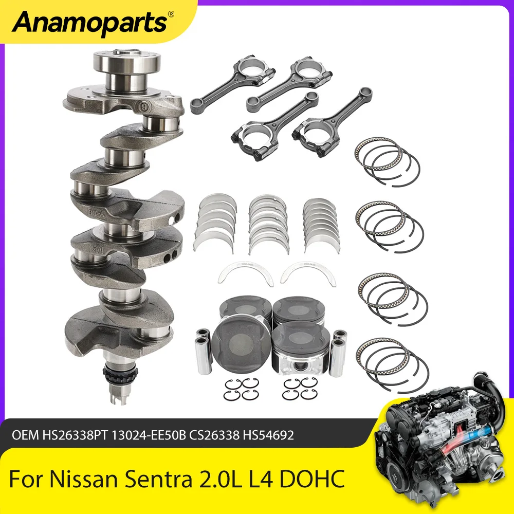 Engine Parts Crankshaft Con Rod Bearing Kit Fit 2.0 L L4 Gas MR20DE For NISSAN SENTRA 2.0L 07-12 12201-EN210 12200-EN20A M1054A