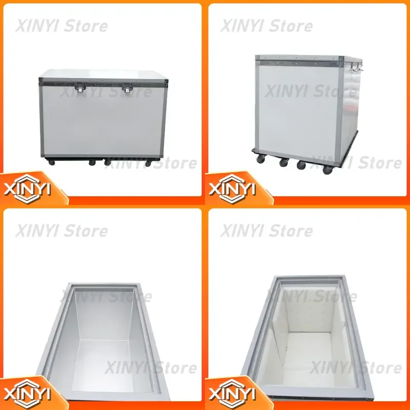 Cold Chain Box Insulation Camping Cooler Box with Cart for Portable Refrigerated Transport Storage and Outdoor Use