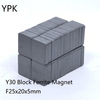 10 50PCS/LOT Black Block Ferrite Magnet 25*20*5 Strong Y30 Cuboid Permanent Magnets 25x20x5