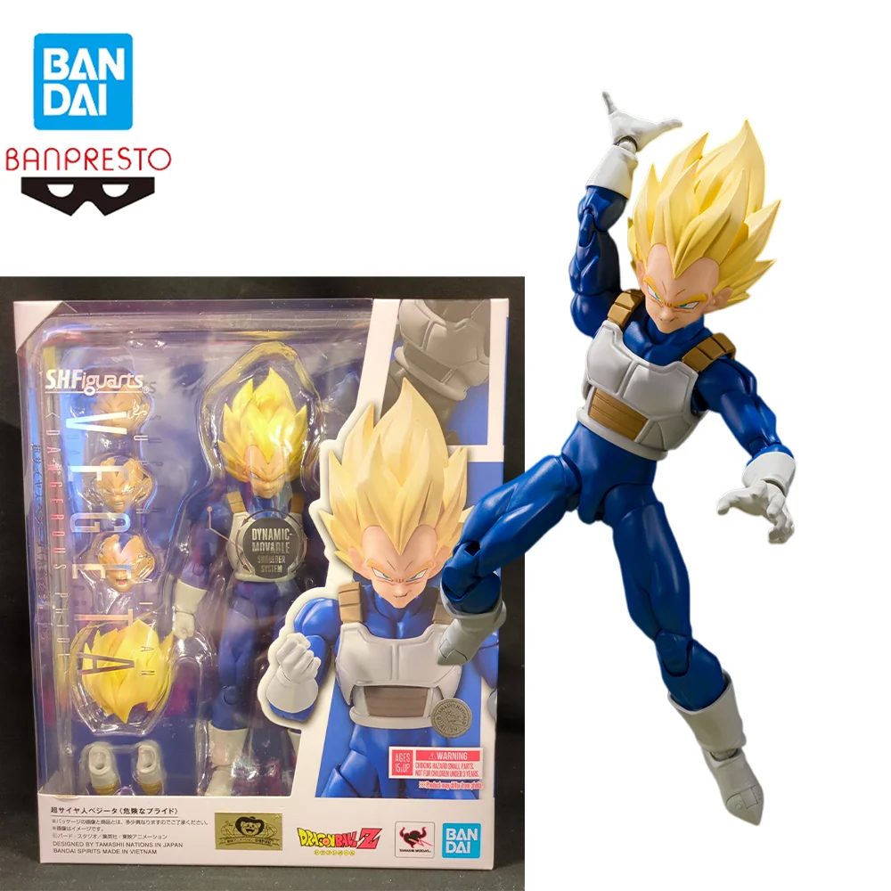 

Original Genuine BANDAI S.H.Figuarts Super Saiyan Vegeta 3.0 Pride Dangerous Dragon Ball Z Action Figure Model Collectible
