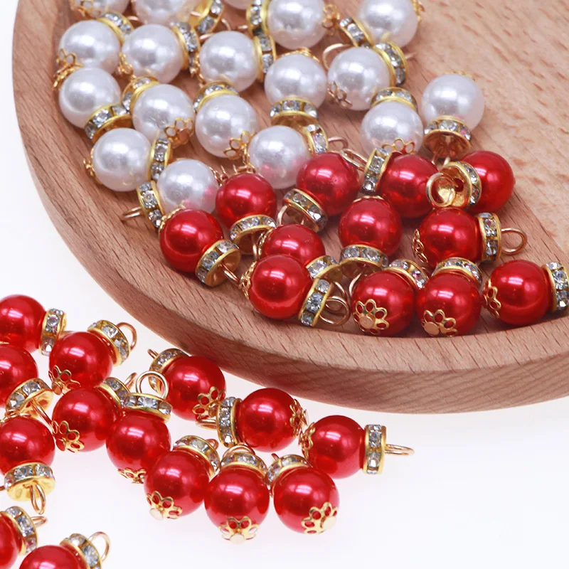 10PCS/10mm ABS High-Shine Imitation Pearl Pendant, DIY Jewelry Accessories