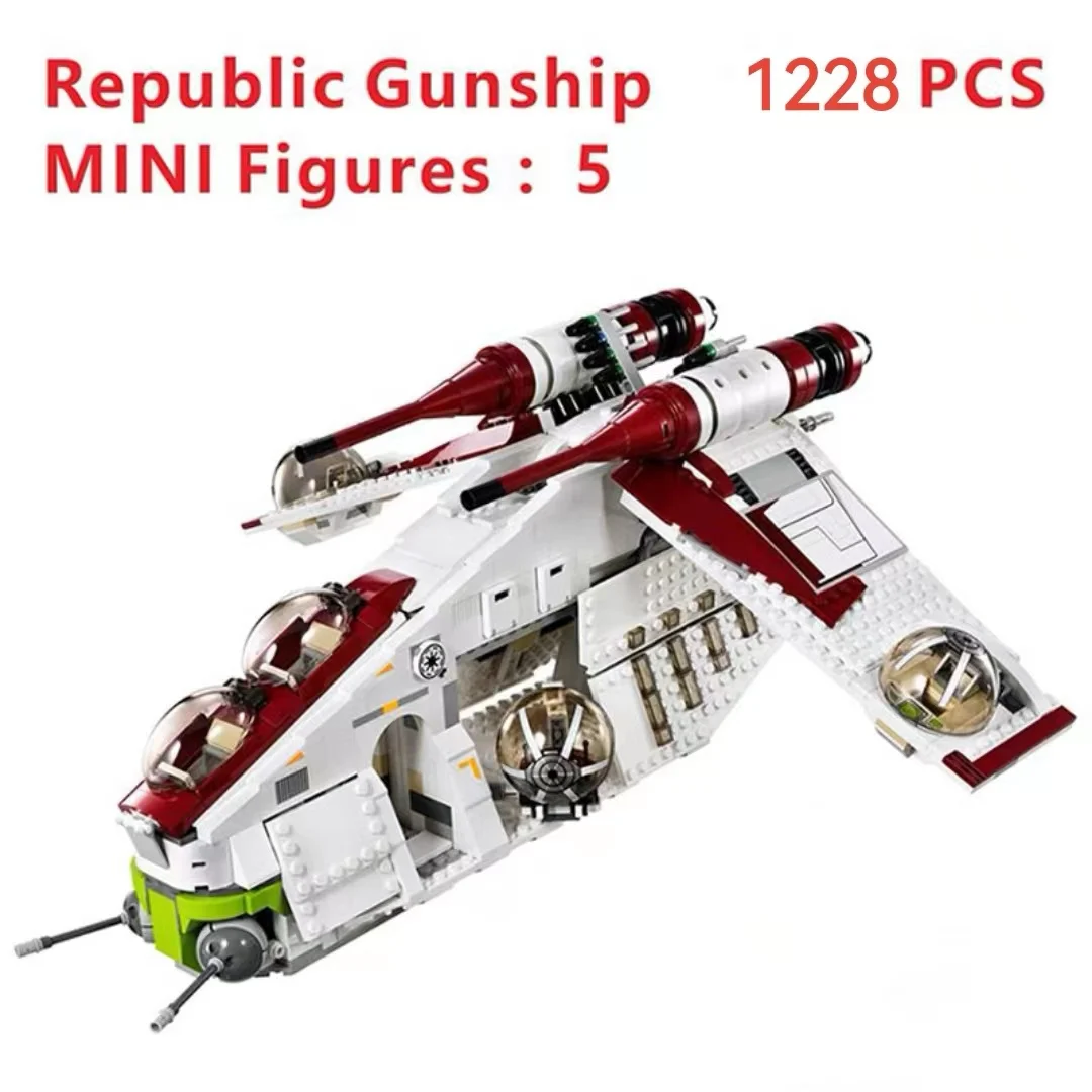 

05041 Movie Star Ship First Order Republic Gunship Building Block 1224pcs Bricks Toys Gift 75021 Christmas And Birthday Gifts