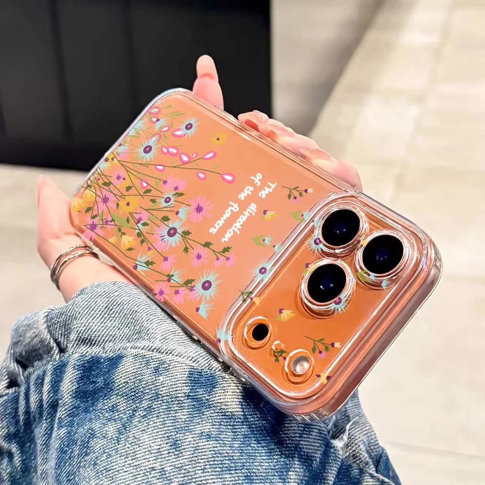 Slender Botanical Clear Phone Case For Samsung Galaxy S25 UltraS23 S22  S26 S24 S21 Plus FE Ultra A56 A55 A54 A53 A35 A34 Cover