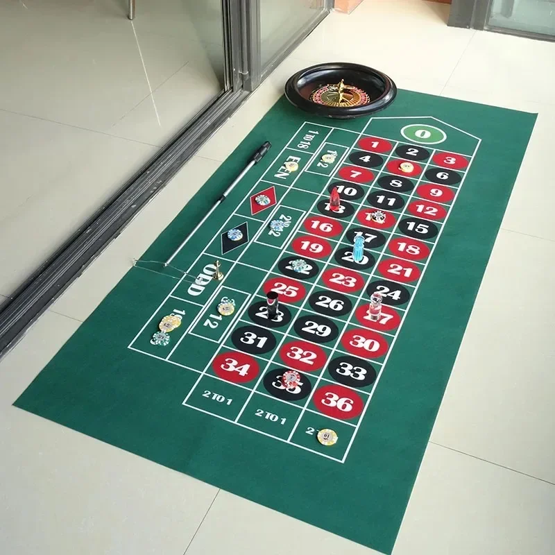 180x90cm Sided Poker Pad Blackjack Game Dice and Roulette Table Non-woven Fabric Casino Home Entertainment Accessories