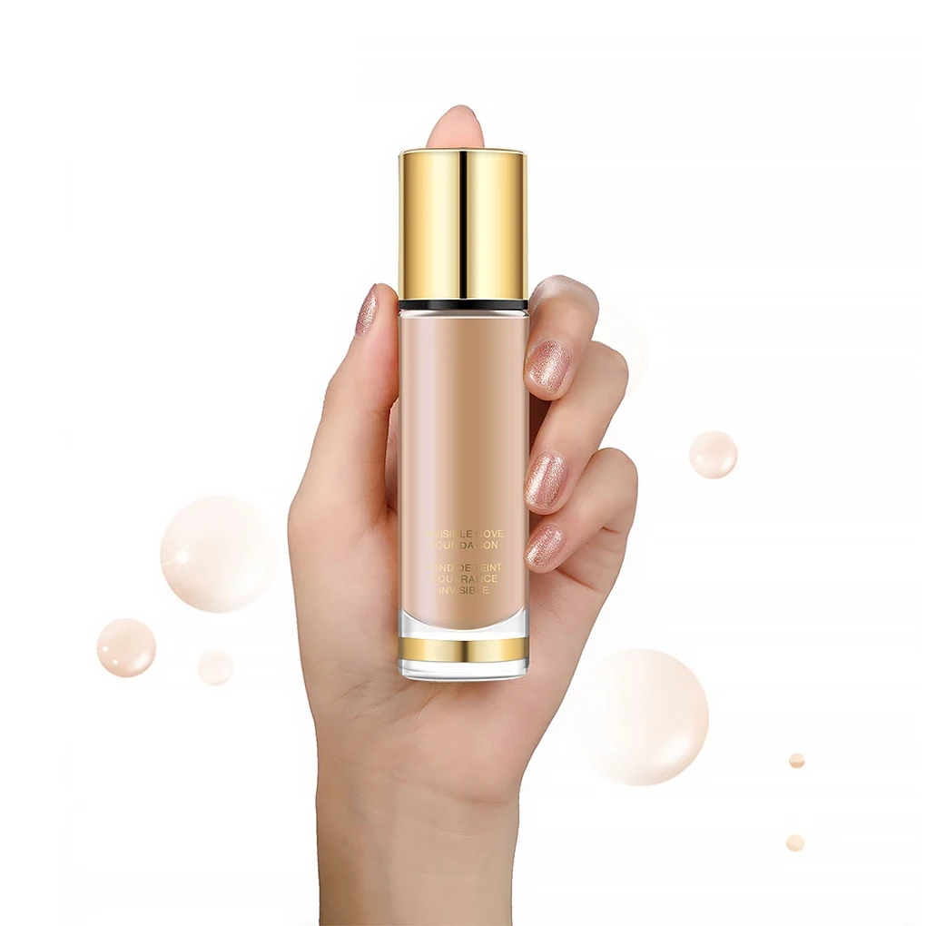 รองพื้นแบบน้ำ 30 มล. ควบคุมความมัน ปกปิด ติดทนนาน กันน้ำ ปรับผิวขาวอย่างเป็นธรรมชาติ พกพาสะดวก สำหรับสาวๆ