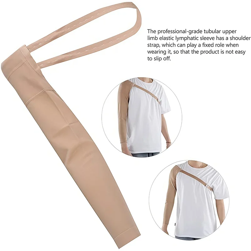 Graduated Compression Full Arm Sleeve 20‑30 mmHg,Elastic Arm Support Sleeve,Tubular Arm Protector for Daily Arm Support Use
