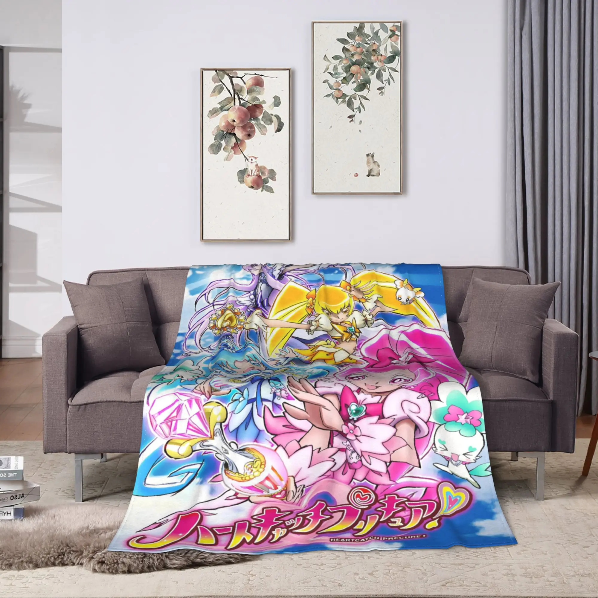 Pretty Cure Blanket Quality Soft Warm  Throw Blanket Winter Decorative Couch Chair Comfortable Bedspread