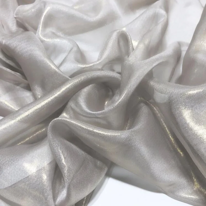 Cosplay Chiffon 30D Golden Bronzed Fabric Shiny Party Decoration Costume Dress Fabric DIY