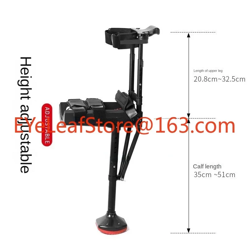 New Telescopic Assisted Walking Crutch Medical Walking Crutches For Adults Hands Free Knee Crutch Anti Skid Single Leg