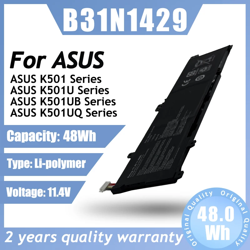 Batería Nueva de 11.4V 48Wh B31N1429 Código de Batería: B31N1429 Batería para Portátil ASUS Serie K501UB, Serie K501, Serie K501U