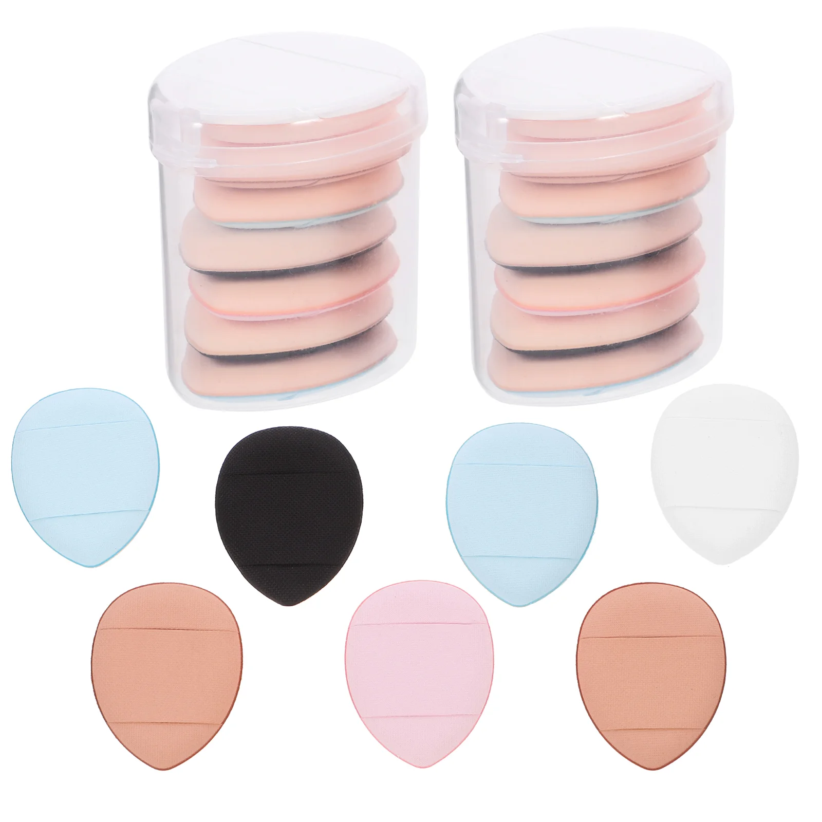 Mini correcteur pour les doigts, 3 boîtes, fond de teint hydrophile sans latex, maquillage beauté