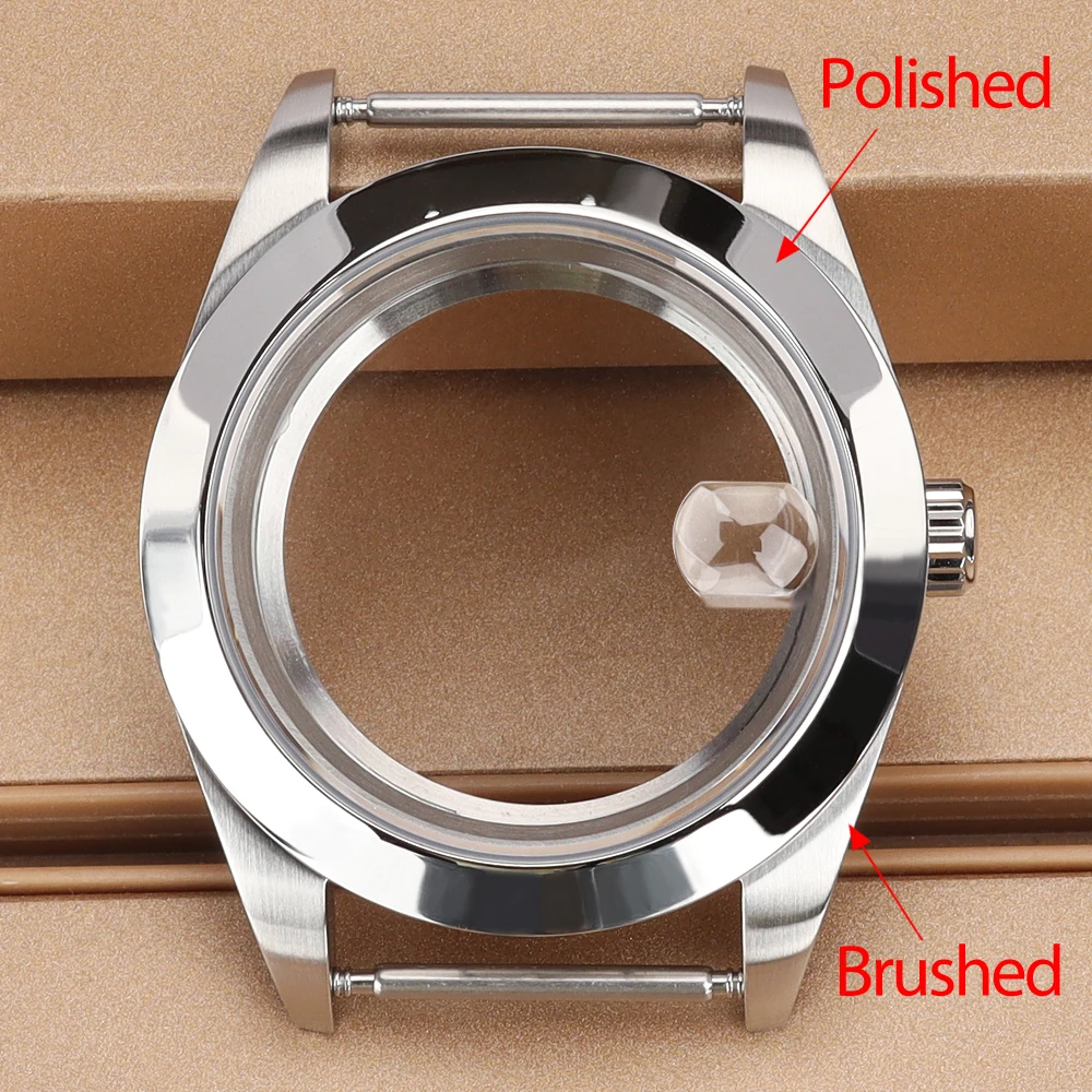 36mm 39mm Polished/Brushed Watch Case NH35 Sapphire Crystal For NH35 NH36 4R Mingzhu DG2813 Miyota8205 8215 Movement NH35 Case image 3
