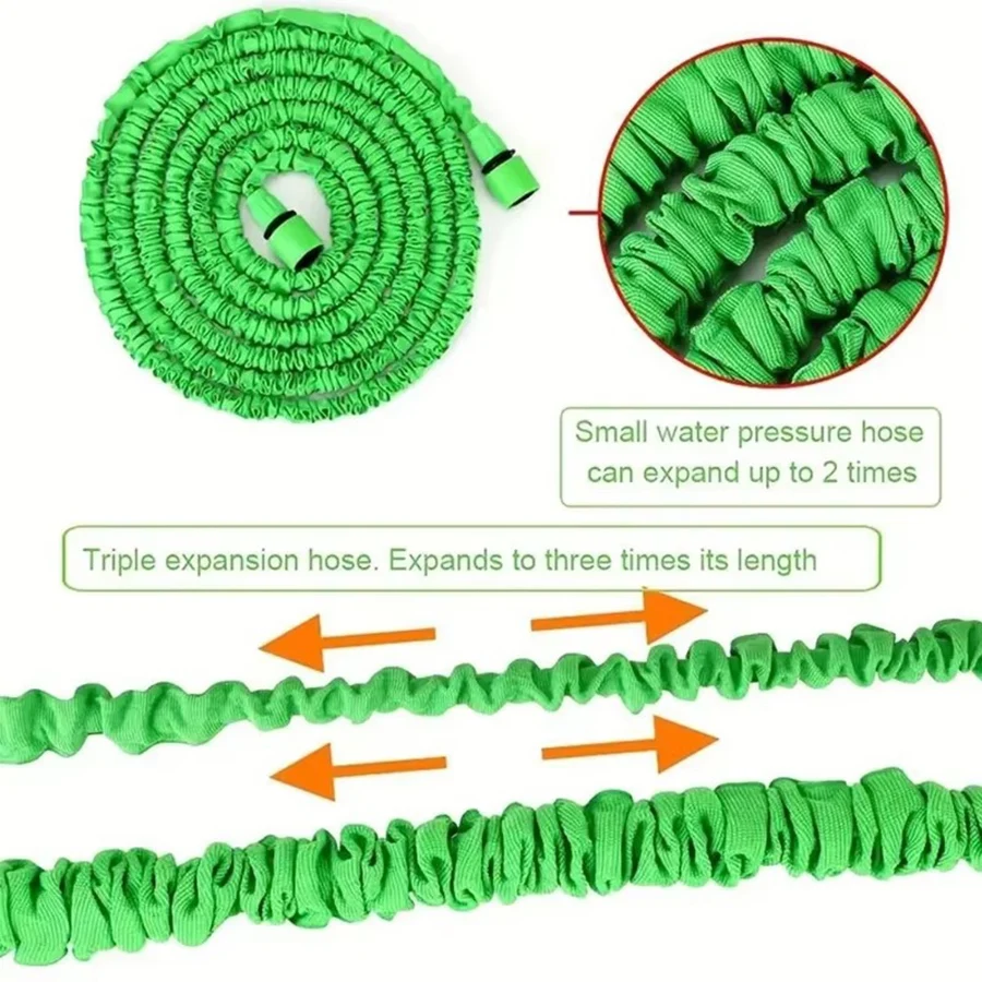 25FT-100FT Garden Hose Expandable Magic Water Pipes Home Garden Daily Watering Tools High-Pressure Car Wash Cleaning Water Gun