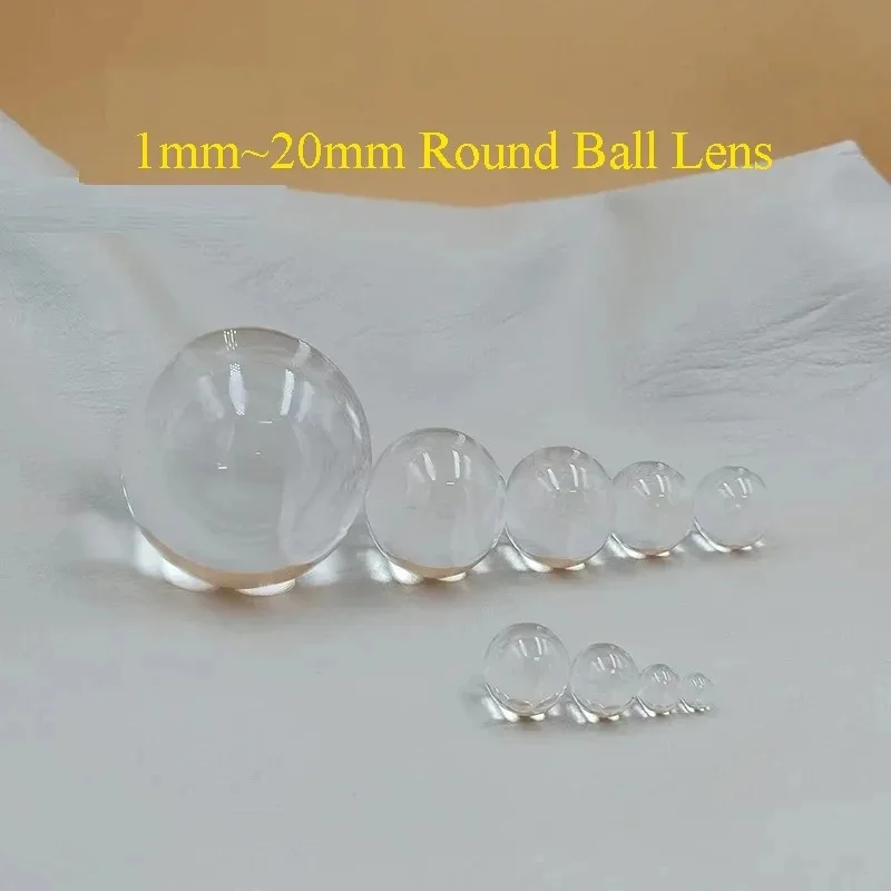 

1PC Round Ball Lens Diameter 1mm~22mm (BK7) K9 Optical Glass Solid Glass for Optical Fiber Communication Endoscope Sensors