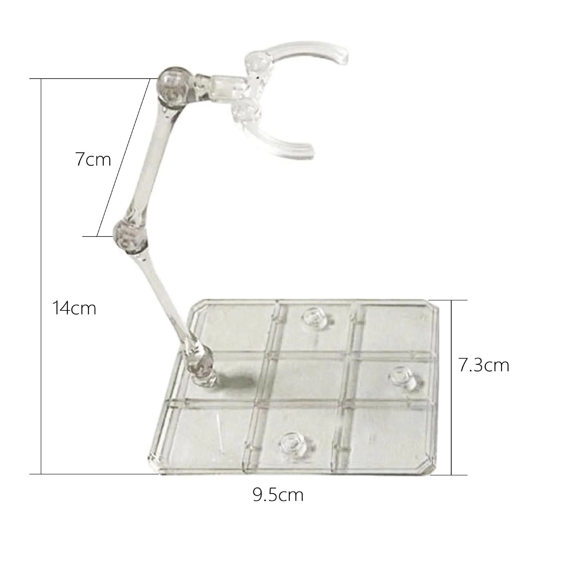 Transparenter Acryl-Actionfiguren-Ständer, Montage-Displayhalter, Basis für Puppen, Spielzeugmodelle, Desktop-Regal, Zubehör für Sammlungen