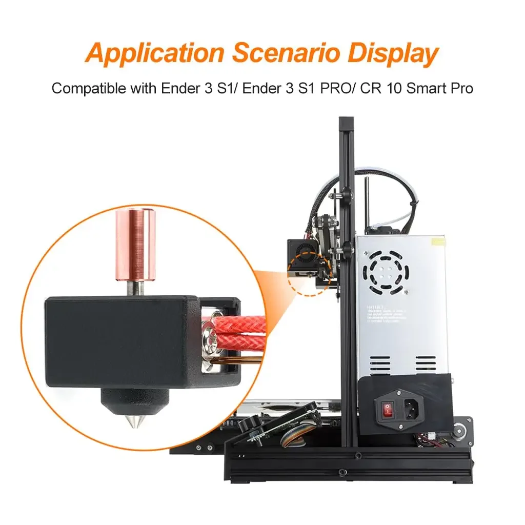Sprite Extruder Upgrade Heater Block Kit for Creality, Ender 3 S1 Pro Hotend with 5 Copper Plated Nozzles and 4 Silicone Socks