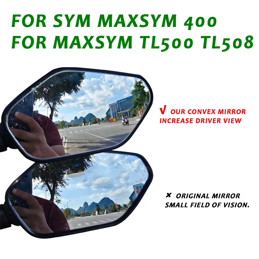 

Convex Mirror Increase Vision Side Rearview Mirrors View Lens For SYM Maxsym TL500 TL508 TL 500 TL 508 Maxsym 400 Maxsym400 2024