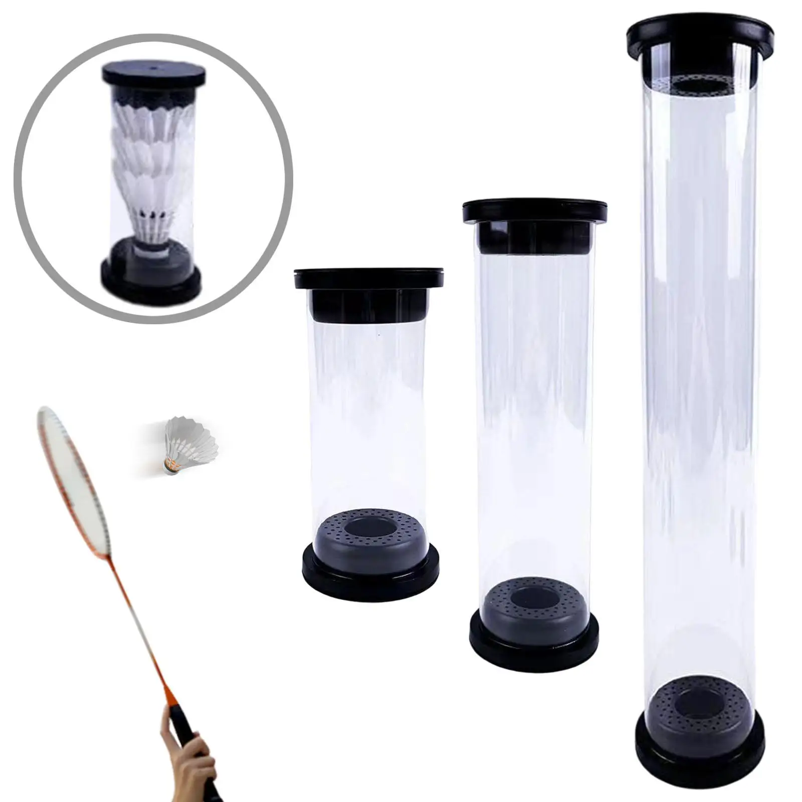 

Трубка для хранения бадминтона, водостойкий дисплей, портативное ведро для бадминтона для активного отдыха, домашние развлечения, спортивные центры